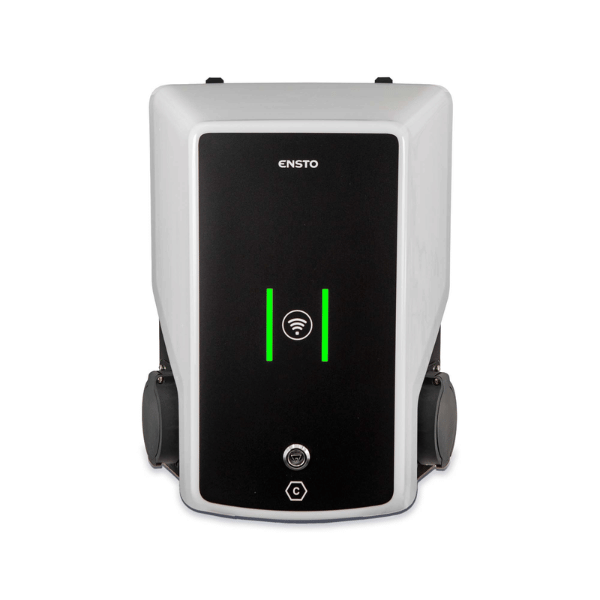 Ensto Wallbox 2x22 kW (front) - Greenkick