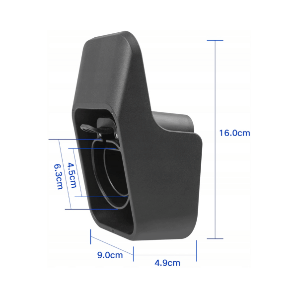 Uchwyt na kabel do ładowania + gniazdo typ-2 (2w1) (wymiary) - Greenkick