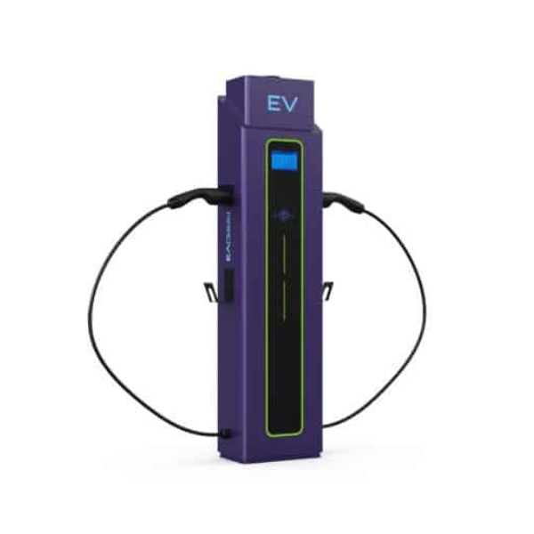 Stacja ładownia EVORRA NOVA 2x22 kW z kablami (lewy bok) - Greenkick Stacja ładownia EVORRA NOVA 2x22 kW - obrazek 6