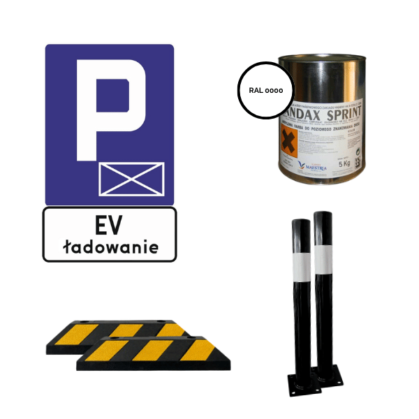 Zabezpieczenie miejsc parkingowych EV (wariant podstawowy) (zestaw) - Greenkick