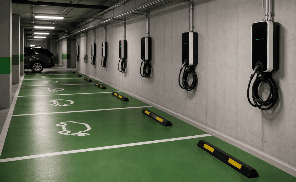 Obowiązki dewelopera dotyczące infrastruktury ładowania samochodów elektrycznych. Co trzeba przygotować w nowych budynkach wielorodzinnych - BLOG - Greenkick